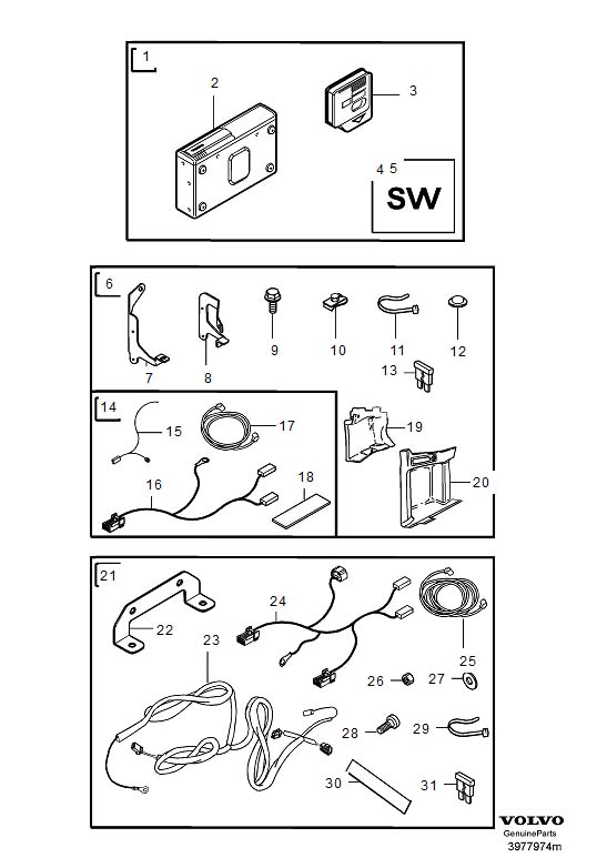 Le diagramme Lecteur cd pour votre 2016 Volvo S60 Inscription   
