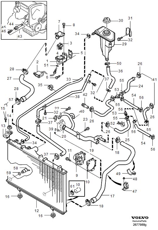 Diagram Cooling system for your 2023 Volvo XC60   