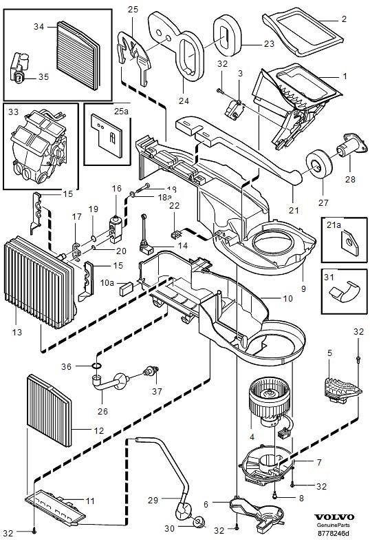 Diagram Climate unit for your 2008 Volvo S60   