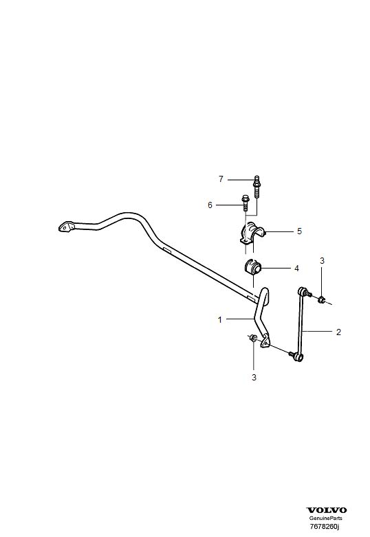 Diagram Anti-roll bar front for your Volvo S40  