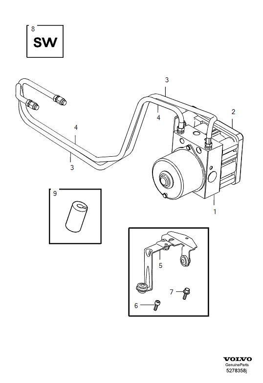 Diagram Hydraulic pump for your 2022 Volvo XC40   