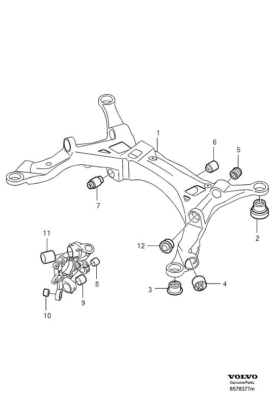 Diagram Rear suspension for your 2004 Volvo V70   