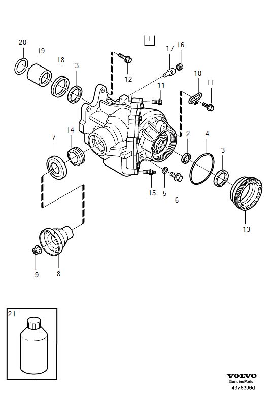 Diagram Angle gear, Bevel gear for your 2014 Volvo XC60   
