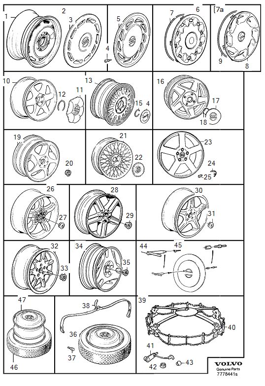 Diagram Wheel equipment for your 2022 Volvo S60   