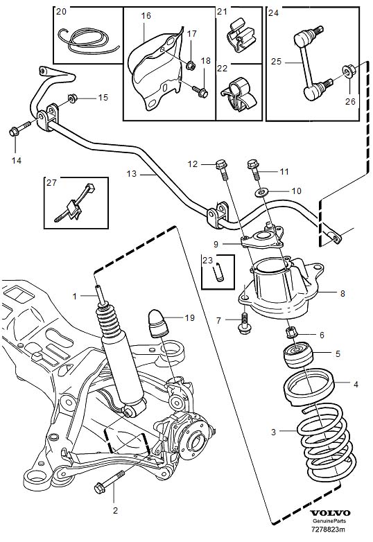 Diagram Rear suspension for your 2020 Volvo XC90   