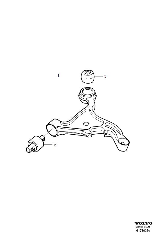 Diagram Front wheel suspension, Control arm for your Volvo S60 Cross Country  