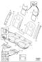 Diagram Rear seat padding, panels for your 2003 Volvo C70