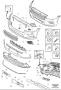Diagram Bumper, front, body parts for your 2012 Volvo S60