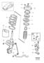 Diagram Front spring suspension for your 2001 Volvo S40