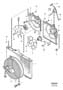 Diagram Electric fan with assembly parts for your Volvo V40