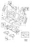 Diagram Rear seat padding, panels for your 2020 Volvo XC90
