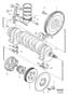Diagram Crank mechanism 6-Cylinder for your 1999 Volvo V70 2.3l 5 cylinder Turbo