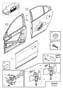 Diagram Side door with operation complete for your Volvo