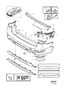 Diagram Rear bumper additional components for your Volvo