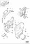 Diagram Belt drive 6-Cylinder for your 2010 Volvo S40 2.5l 5 cylinder Turbo