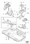 Diagram Engine mountings 4-Cylinder 4-Cylinder without TURBO for your 2021 Volvo V60