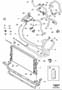 Diagram Radiator and connections For cars with emission code 5, see product sign. Cars with emission code 3, see product plate. for your 2007 Volvo XC90