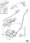 Diagram Lock system rear door with keyless entry system without deadlocking with deadlocking for your Volvo S70