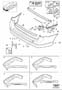 Diagram Bumper, rear, body parts for your Volvo