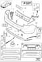 Diagram Bumper, rear, body parts for your 2005 Volvo V70