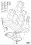 Diagram Rear seat padding, panels for your 2003 Volvo C70