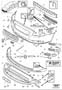 Diagram Bumper, front, body parts for your Volvo S80
