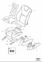 Diagram Framstol stoppning paneler, front seat padding panels for your 2007 Volvo S40