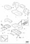 Diagram Rear seat padding, panels for your Volvo