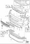 Diagram Bumper, front, body parts for your 2021 Volvo S60