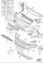 Diagram Bumper, front, body parts for your 1994 Volvo