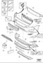 Diagram Bumper, front, body parts for your 2011 Volvo S60
