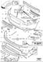 Diagram Bumper, front, body parts for your 2020 Volvo XC90
