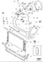 Diagram Radiator and connections Cars with emission code 3, see product plate. For cars with emission code 5, see product sign. for your 2007 Volvo XC90