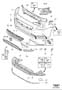 Diagram Bumper, front, body parts for your 2021 Volvo S60
