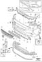 Diagram Bumper, front, body parts for your 2021 Volvo S60