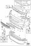 Diagram Bumper, front, body parts for your 2021 Volvo S60