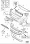 Diagram Bumper, front, body parts for your 1994 Volvo