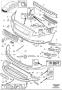 Diagram Bumper, front, body parts for your Volvo S80