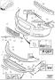 Diagram Bumper, front, body parts r-design for your 2005 Volvo V70