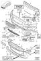 Diagram Bumper, front, body parts for your 1990 Volvo