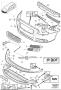 Diagram Bumper, front, body parts for your 2006 Volvo S40