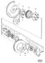 Diagram Front wheel brake, ventilated disc for your 1990 Volvo 240
