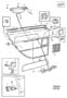Diagram Parts for rear door panel for your 1976 Volvo