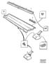 Rear shelf, seat belt cover (1/6)