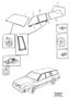 Windscreen, rear window and door windows, windshield, rear window and door windows (1/6)