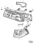 Diagram Headlamps, Headlights for your 1997 Volvo 960 4DRS S.R 3.0l 6 cylinder Fuel Injected