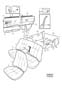 Diagram Interior trim and upholstery code for your 1989 Volvo 760