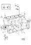 Diagram Engine block, cylinder block for your 1985 Volvo 240