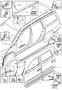 Image of Door Molding (Right, Rear, Brown, Colour code: 019, 614, 454, 463, 465, 468, 469, 471, Colour code:... image for your 2016 Volvo XC60   