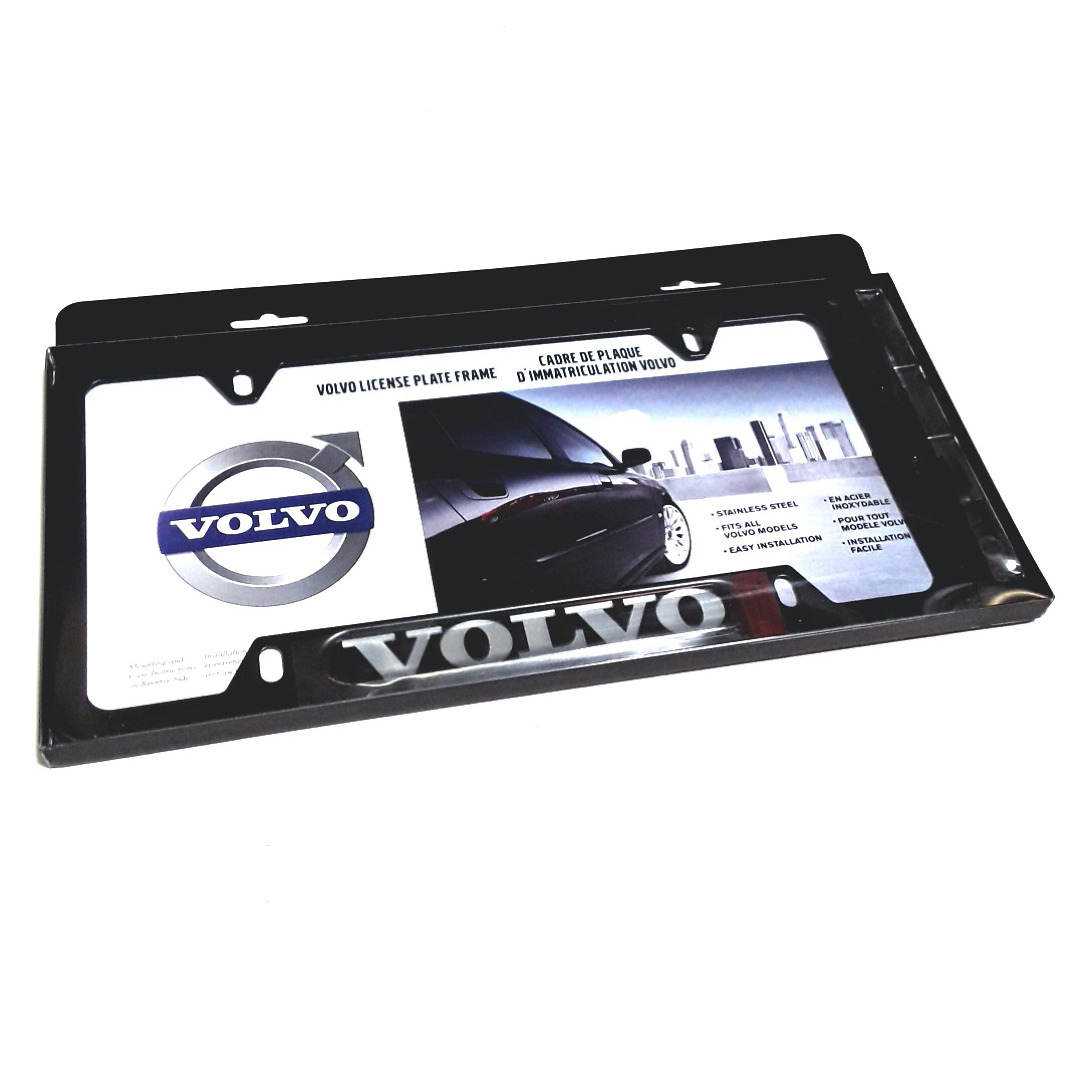 2021 Volvo XC60 License Plate Frame (Black with Volvo Logo) - 8640218 ...